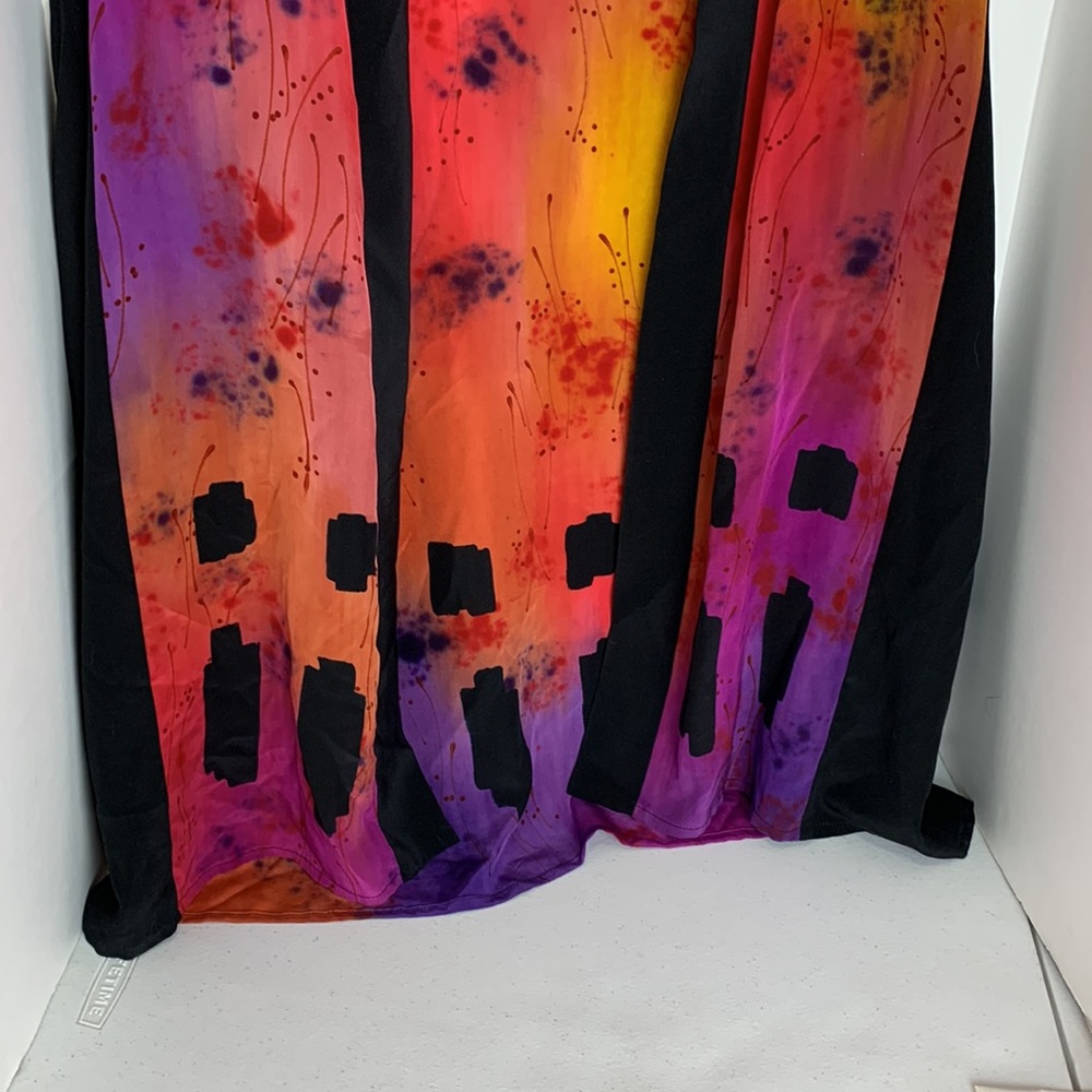 Silk Kimono Multi Colored Size Large - Picture 2 of 6